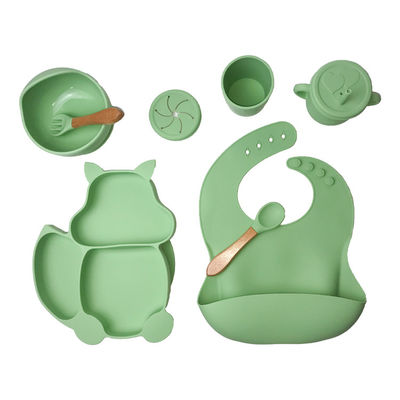 주문 다람쥐 형태 흡인컵 접시와 그릇 실리콘 6 PC OEM 식품 등급 online manufacture