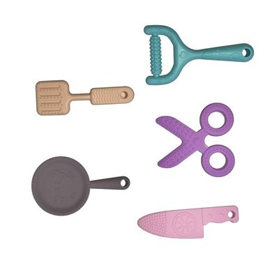 주문 5는 비 유독한 아기 깨물고 노는 장난감 실리콘 BPA 무료 주문 제작된 색을 연결합니다 online manufacture