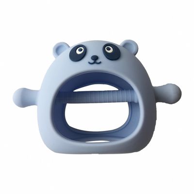 주문 맞춤화된 BPA 무료 실리콘 아기 깨물고 노는 장난감 장난감 판다 형태 식품 등급 online manufacture
