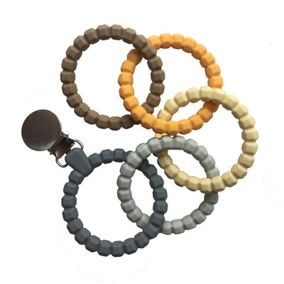 주문 Eco 우호적 실리콘 아기 깨물고 노는 장난감 환형상 부드러운 치생 한 입 비즈 online manufacture