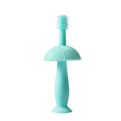 주문 아기 깨물고 노는 장난감 실리콘 공장도 가격 360 도 세정 유아들 칫솔 모양 online manufacture