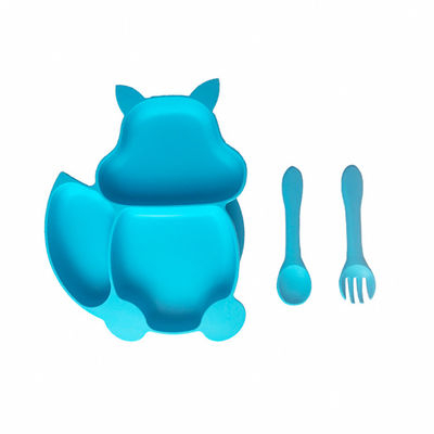 주문 스푼으로 주문 제작된 자유로운 폭스 형태 폴드형 실리콘 사발 비 유독한 Bpa online manufacture