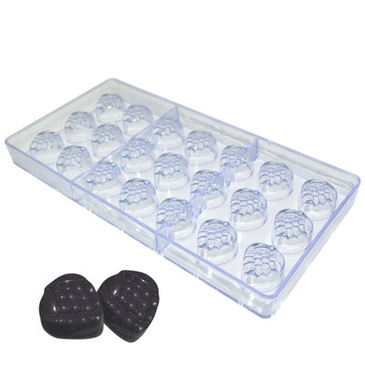 주문 딸기 형태 초콜릿 폴리카보네이트 주형 지탱할 수 있는 LFGB는 찬성했습니다 online manufacture
