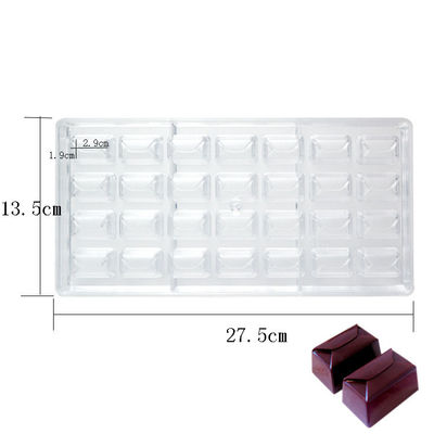 주문 맞춤화된 PS DIY 스퀘어 형상 초콜렛 곰팡이 3D 폴리카보네이트 online manufacture