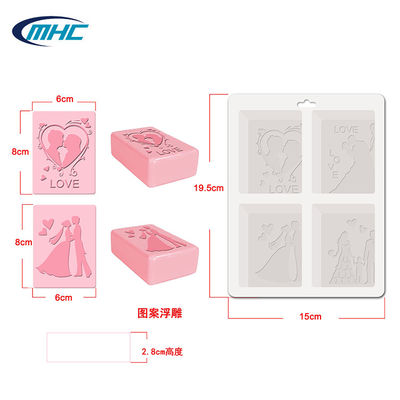 주문 새로운 디자인은 지탱할 수 있는 식품 등급 4 공동 실리콘 비누 곰팡이를 특화합니다 online manufacture