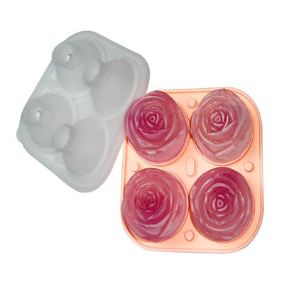 주문 3D 장미빛 모양이 형성된 아이스 큐브 트레이 실리콘 주형 식품 등급 9 공동 online manufacture