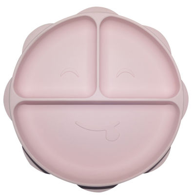 주문 MHC 식기류 실리콘 아기 플레이트 Eco 우호적 BPA 무료 양분된 흡인판 online manufacture