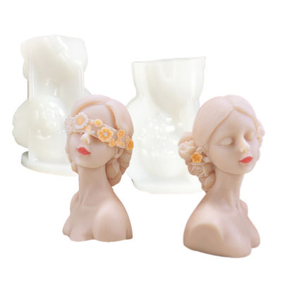 맞춤화된 신체 기하학적 칸델라 주형 실리콘 눈을 가린 소녀 3D DIY