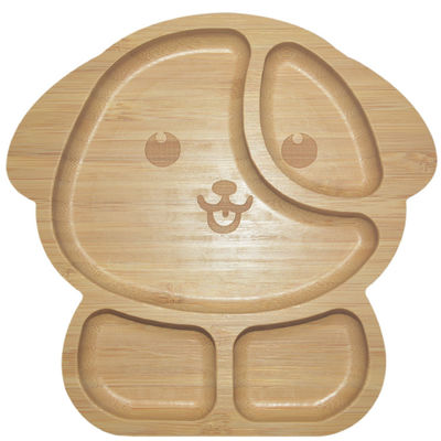 MHC실리콘 Bambu Baby Plate BPA 무료 분할 흡수 식탁 목재 음식 Bambu 식기