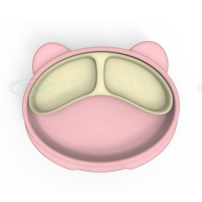 MHC 사용자 지정 동물 판다 아기 먹이판 Bpa 무료 비 독성 식탁 흡입 실리콘판