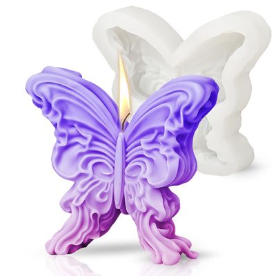 MHC 큰 나비 촛불 폼 생일 3D 독특한 촛불 실리콘 폼 제조업체