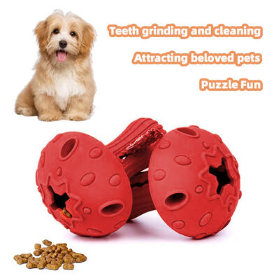 Durable Mushroom Shape Natural Rubber Dog Chew Toy Interactive Treat Dispensing Pet Toy Teeth Cleaning for Aggressive Chewers